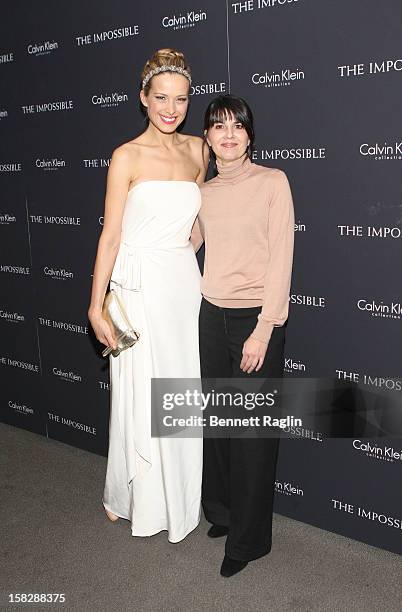 Model Petra Nemcova and Maria Belon attend "The Impossible" New York Special Screening at Museum of Art and Design on December 12, 2012 in New York...