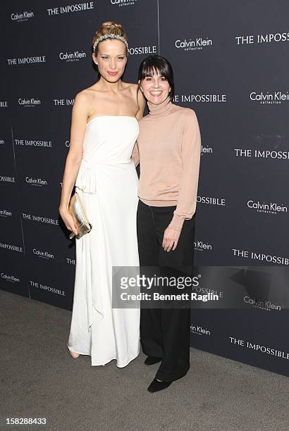 Model Petra Nemcova and Maria Belon attend "The Impossible" New York Special Screening at Museum of Art and Design on December 12, 2012 in New York...