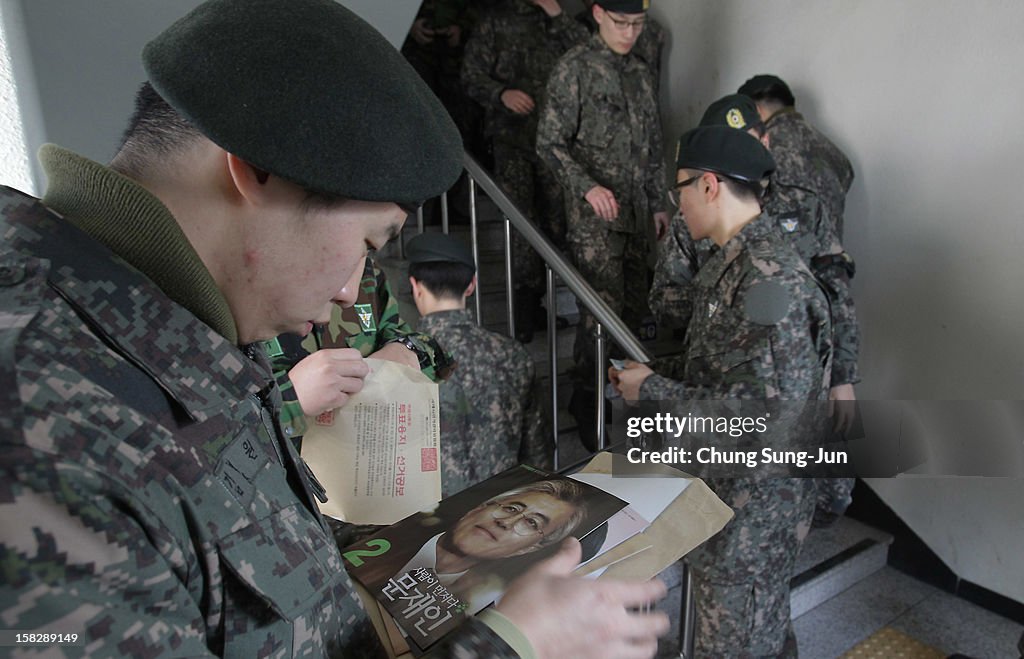 South Korean Soldiers Vote By Absentee Ballot