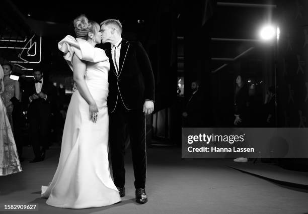 Audrey Griffen and Osher Günsberg attends the 63rd TV WEEK Logie Awards at The Star, Sydney on July 30, 2023 in Sydney, Australia.