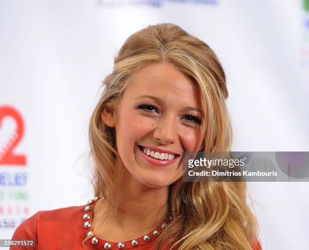 Blake Lively attends "12-12-12" a concert benefiting The Robin Hood Relief Fund to aid the victims of Hurricane Sandy presented by Clear Channel...