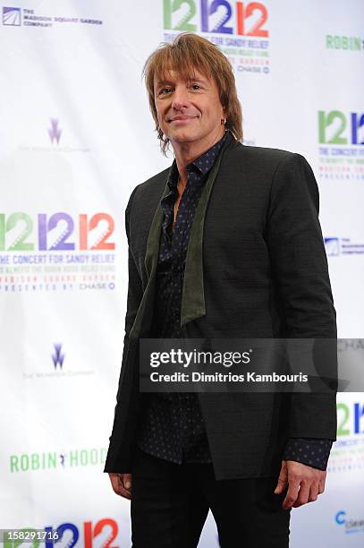 Richie Sambora attends "12-12-12" a concert benefiting The Robin Hood Relief Fund to aid the victims of Hurricane Sandy presented by Clear Channel...