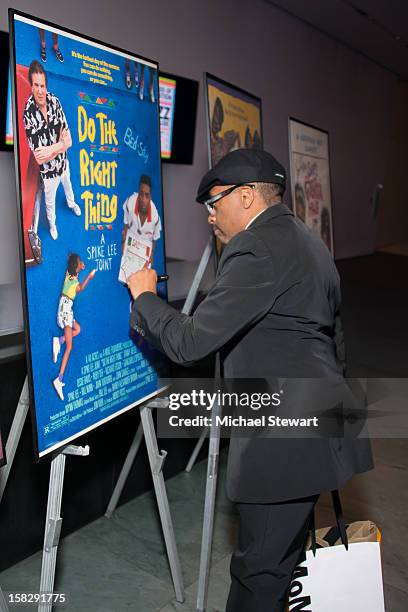 Director Spike Lee attends The Museum of Modern Art's Jazz Interlude Gala after party at Museum of Modern Art on December 12, 2012 in New York City.