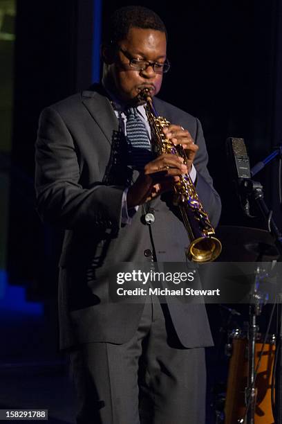 Musician Ravi Coltrane attends The Museum of Modern Art's Jazz Interlude Gala after party at Museum of Modern Art on December 12, 2012 in New York...