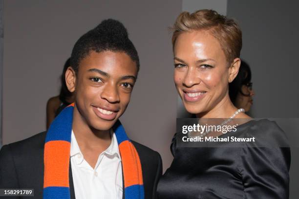 Jackson Lee and Tonya Lewis Lee attend The Museum of Modern Art's Jazz Interlude Gala after party at Museum of Modern Art on December 12, 2012 in New...