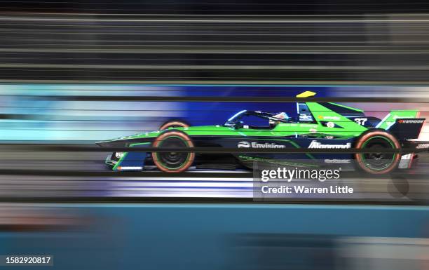 Nick Cassidy of Envision Racing Formula E Team races in a qualification duel ahead of the ABB FIA Formula E Championship - 2023 Hankook London E-Prix...