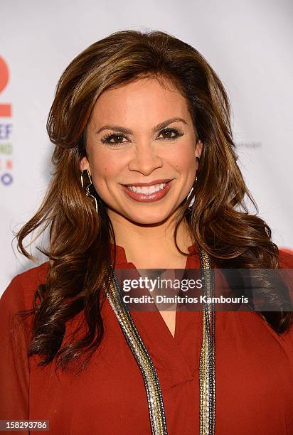 Carolina Bermudez attends "12-12-12" a concert benefiting The Robin Hood Relief Fund to aid the victims of Hurricane Sandy presented by Clear Channel...