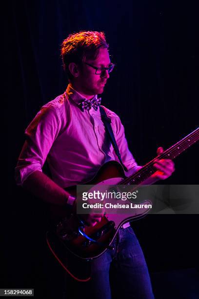 Guitarist Michael Butler of Sheppard performs at The Roxy Theatre on December 12, 2012 in West Hollywood, California.