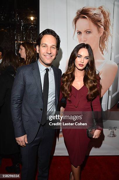 Actors Paul Rudd and Megan Fox attend "This Is 40" - Los Angeles Premiere - Red Carpet at Grauman's Chinese Theatre on December 12, 2012 in...