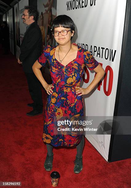 Comedian Charlyne Yi attends the premiere of Universal Pictures' "This Is 40" at Grauman's Chinese Theatre on December 12, 2012 in Hollywood,...