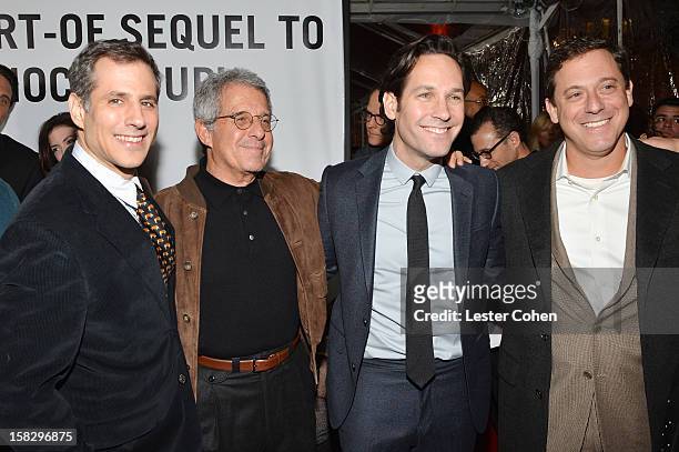 Producer Barry Mendel, Universal Studios President and COO Ron Meyer, actor Paul Rudd and Universal Pictures Chairman Adam Fogelson attend "This Is...