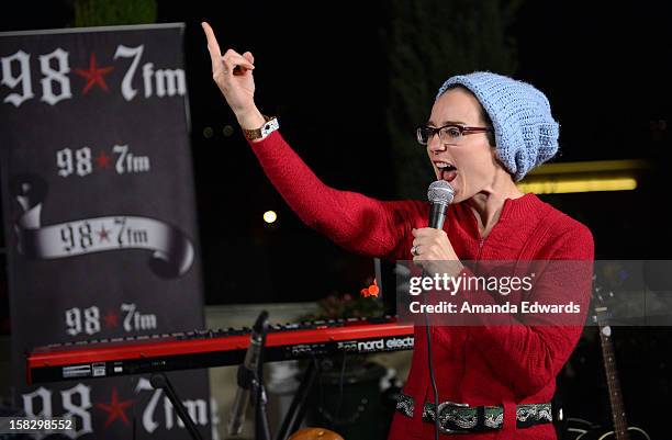 Radio personality Kennedy attends the 98.7FM Penthouse Party Tegan & Sara concert at The Historic Hollywood Tower on December 12, 2012 in Hollywood,...
