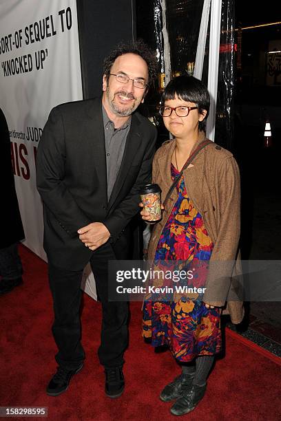 Comedians Robert Smigel and Charlyne Yi attend the premiere of Universal Pictures' "This Is 40" at Grauman's Chinese Theatre on December 12, 2012 in...