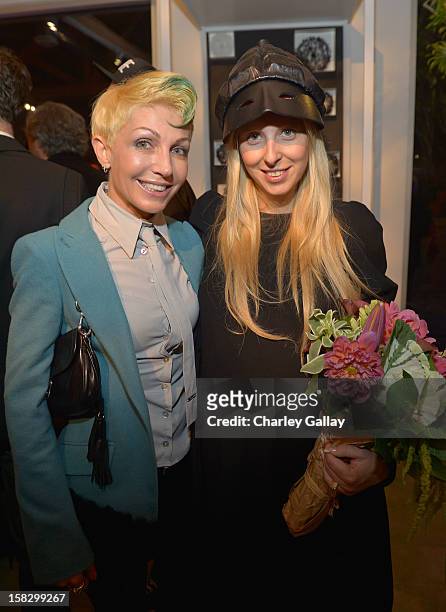 Fashion designer Aliona Kononova and Angela Belotserkovsky attend High Fashion/2013 MOE Aliona Kononova Collection, brought to you by the all-new...