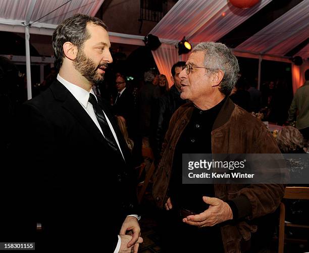 Writer/producer/director Judd Apatow and Ron Meyer, President and CEO, Universal Studios talk at the after party for The premiere of Universal...