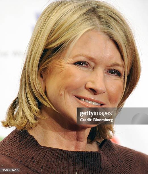 Martha Stewart, founder of Martha Stewart Living Omnimedia Inc., stands for a photograph at the 12.12.12 Concert for Sandy Relief in New York, U.S.,...