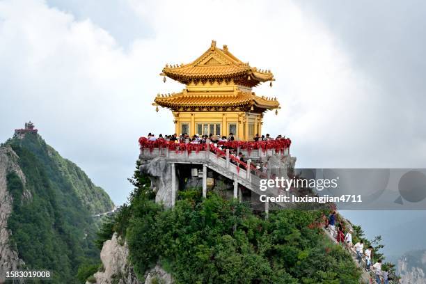 laojun mountain golden top - charms stock pictures, royalty-free photos & images