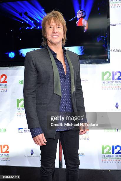 Richie Sambora attends 12-12-12 the Concert for Sandy Relief at Madison Square Garden on December 12, 2012 in New York City.