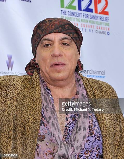 Steven Van Zandt attends 12-12-12 the Concert for Sandy Relief at Madison Square Garden on December 12, 2012 in New York City.