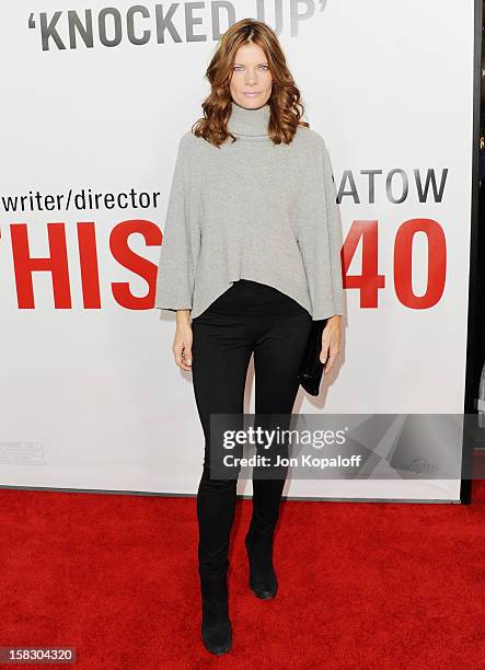 Actress Michelle Stafford arrives at the Los Angeles Premiere "This Is 40" at Grauman's Chinese Theatre on December 12, 2012 in Hollywood, California.