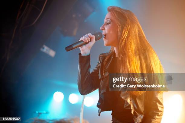 Simone Simons of Epica performs at the Corporation on December 12, 2012 in Sheffield, England.