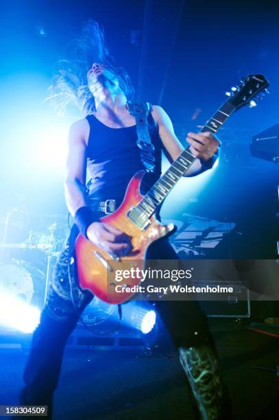 Isaac Delahaye of Epica performs at the Corporation on December 12, 2012 in Sheffield, England.
