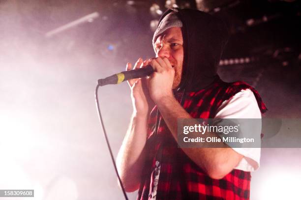 Roughton "Rou" Reynolds of Enter Shikari Performs onstage during a day of the 5th UK leg of their A Flash Flood of Colour World Tour called A Flash...