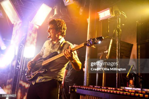 Chris Batten of Enter Shikari Performs onstage during a day of the 5th UK leg of their A Flash Flood of Colour World Tour called A Flash Flood Of...