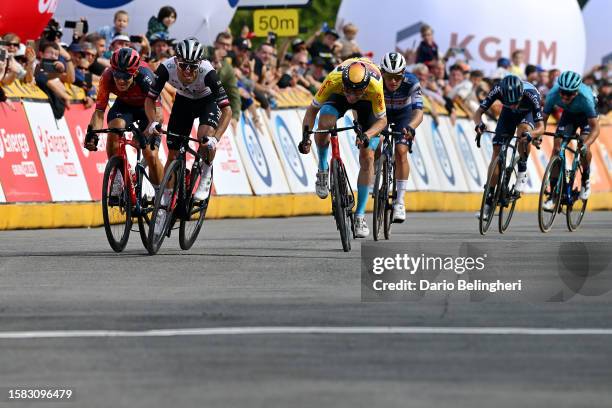 Michał Kwiatkowski of Poland and Team INEOS Grenadiers, Rafał Majka of Poland and UAE Team Emirates, Matej Mohorič of Slovenia and Team Bahrain -...