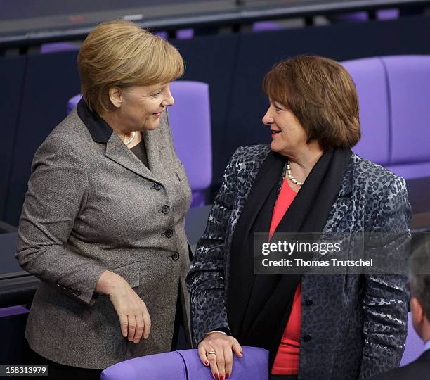 German Chancellor Angela Merkel , and German Justice Minister Sabine Leutheusser-Schnarrenberger are pictured at Reichstag, the seat of the German...
