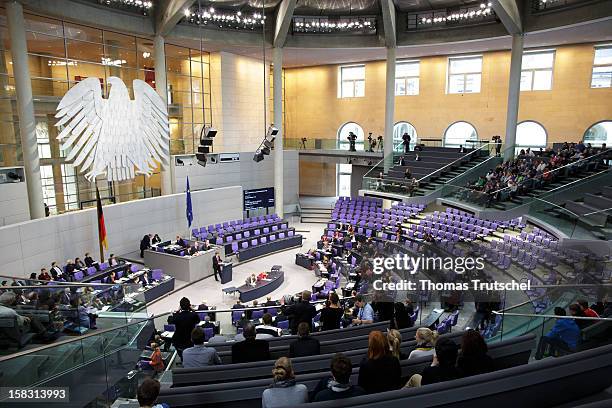 The Chamber of Reichstag, the seat of the German Parliament is pictured on December 13, 2012 in Berlin, Germany.