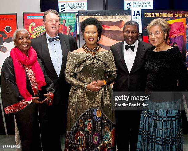 Lois Betts, Roland W. Betts, Sherry Bronfman, Noel Hankin and Marquita Poole Eckert attend The Museum of Modern Art's Jazz Interlude Gala at MOMA on...