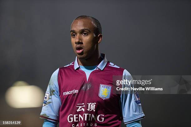Fabian Delph of Aston Villa during the Capital One Cup Quarter Final match between Norwich City and Aston Villa at Carrow Road on December 11, 2012...