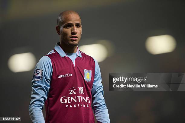 Karim El Ahmadi of Aston Villa during the Capital One Cup Quarter Final match between Norwich City and Aston Villa at Carrow Road on December 11,...