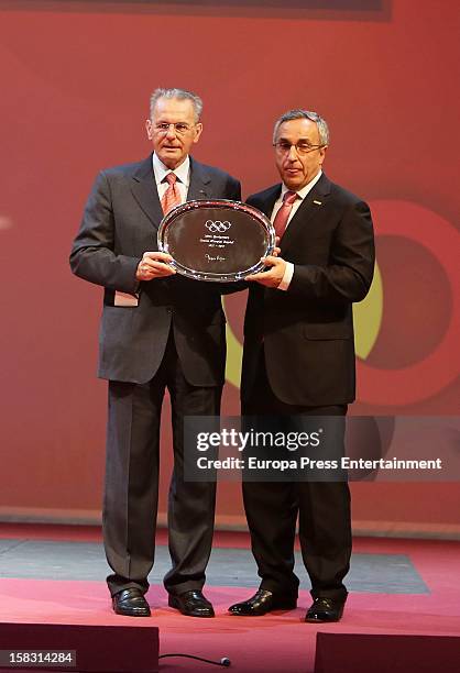 President of Spain's Olympic Committee Alejandro Blanco and International Olympic Committee President Jaques Rogge attend Spanish Olympic Commitee...