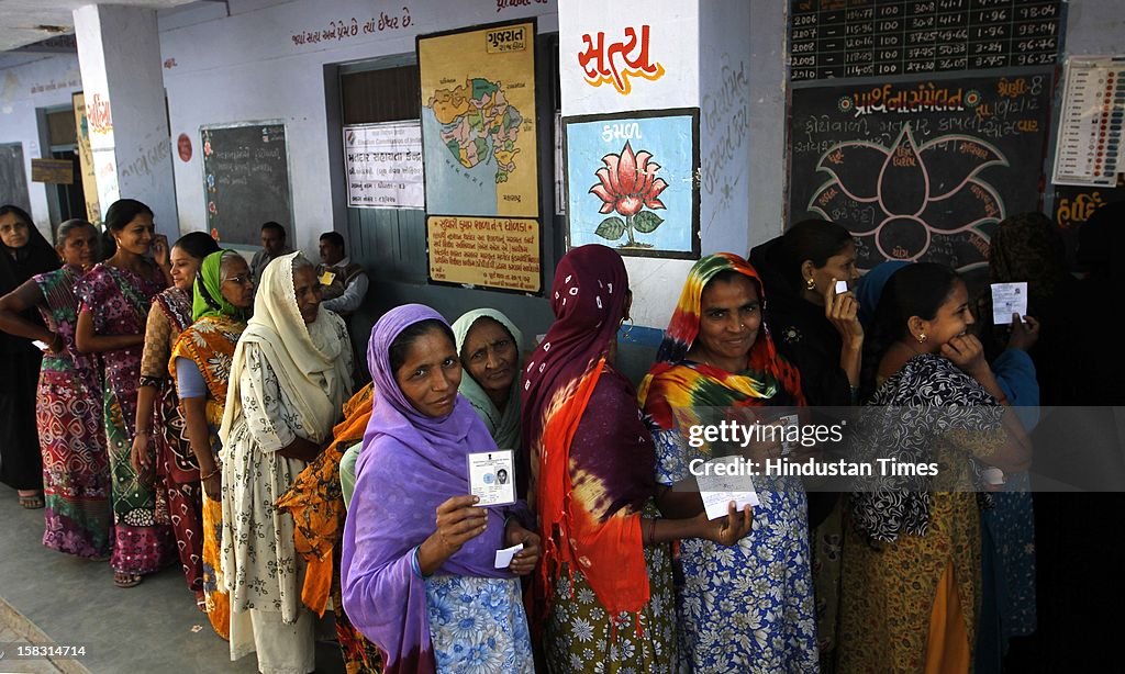 First Phase Of Polling In Gujrat State Assembly Elections