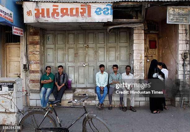 Surat's textile market closed during the first phase polling of Gujarat assembly election on December 13, 2012 in Surat, India.