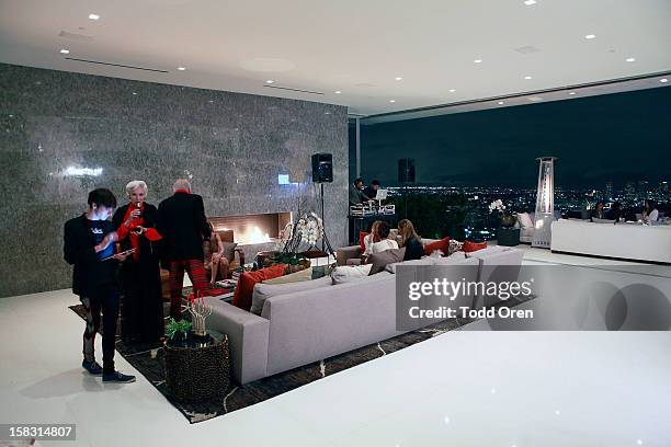 General atmosphere at the Hukkster Holiday Party Hosted by Louise Roe and Founders Katie Finnegan and Erica Bell at a Private Residence on December...