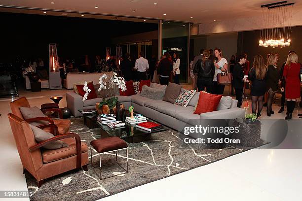 General atmosphere at the Hukkster Holiday Party Hosted by Louise Roe and Founders Katie Finnegan and Erica Bell at a Private Residence on December...