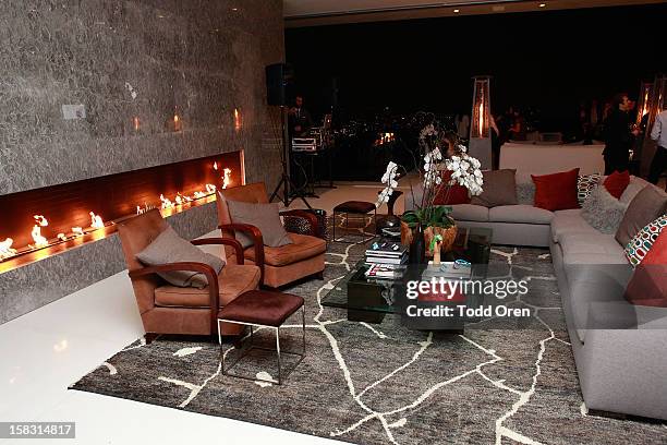 General atmosphere at the Hukkster Holiday Party Hosted by Louise Roe and Founders Katie Finnegan and Erica Bell at a Private Residence on December...