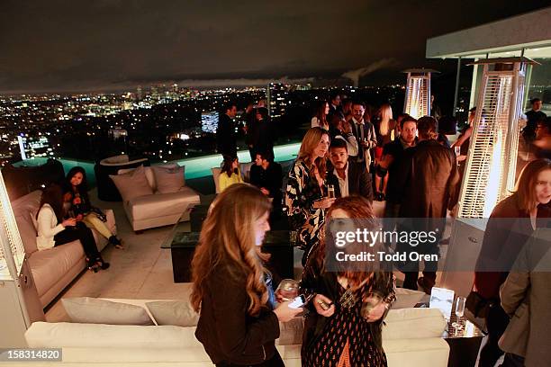 General atmosphere at the Hukkster Holiday Party Hosted by Louise Roe and Founders Katie Finnegan and Erica Bell at a Private Residence on December...