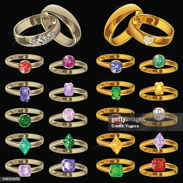 jewelry rings - engagement ring clipart stock illustrations