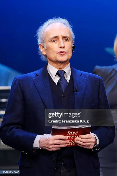 Jose Carreras performs during the 18th Annual Jose Carreras Gala - Rehearsals on December 13, 2012 in Leipzig, Germany.