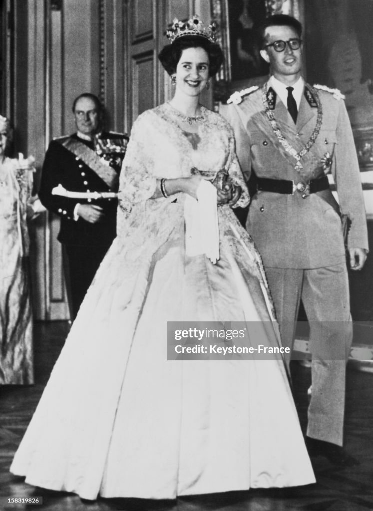 Reception Before The Wedding Of King Baudouin Of Belgium And Dona Fabiola Of Spain In 1960