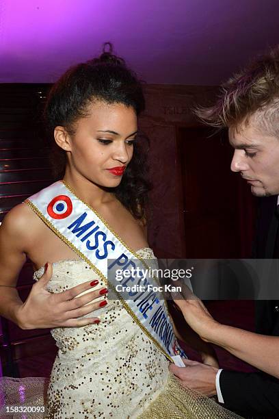 Miss Prestige National 2013 Auline Grac and designer Benoit Witkowski attends the The Bests Awards 2012 Ceremony at the Salons Hoche on December 11,...