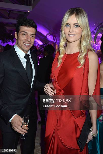 Taig Khris and Petra Silander attend the The Bests Awards 2012 Ceremony at the Salons Hoche on December 11, 2012 in Paris, France.