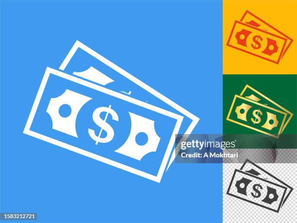 banknote icon set. - canadian dollar stock illustrations
