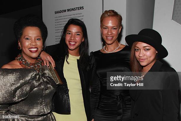 Sherry Bronfman, Hannah Bronfman, Tanya Lewis, and Satchel Lee attend The Museum of Modern Art's Jazz Interlude Gala After Party at MOMA on December...