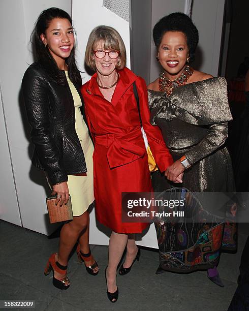 Hannah Bronfman, Susan Lowry, and Sherry Bronfman attend The Museum of Modern Art's Jazz Interlude Gala After Party at MOMA on December 12, 2012 in...