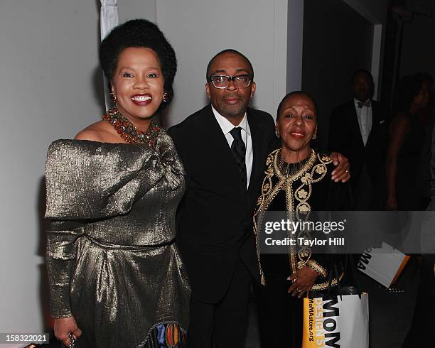 Sherry Bronfman, Spike Lee, and Pat Ramsay attend The Museum of Modern Art's Jazz Interlude Gala After Party at MOMA on December 12, 2012 in New York...